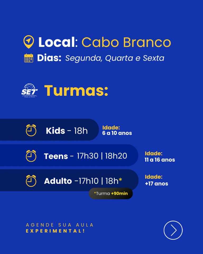 Cabo Branco Seg Qua e Sex